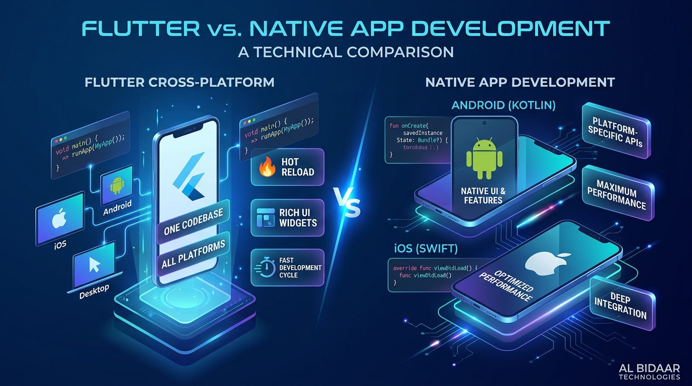 Flutter vs native app development comparison in 2026